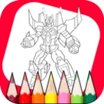 robot coloring book android application logo